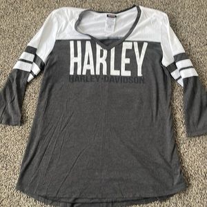 Harley Davidson Baseball 3/4 sleeve Top